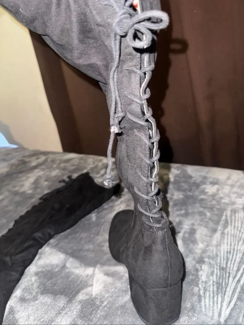 Cato black knee high boots size 10